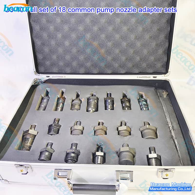 {G3-10 18pcs Universal Pump Nozzle Test Adapter Kit for Volvo Scania Bosch | Diesel Injector Test Adapter}
