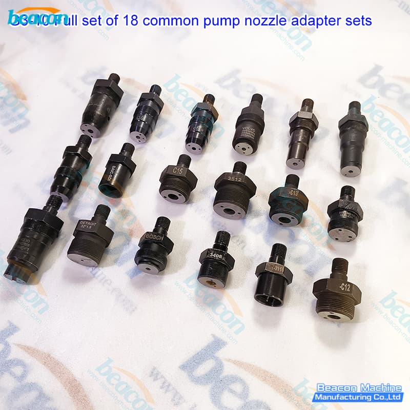 {G3-10 18pcs Universal Pump Nozzle Test Adapter Kit for Volvo Scania Bosch | Diesel Injector Test Adapter}