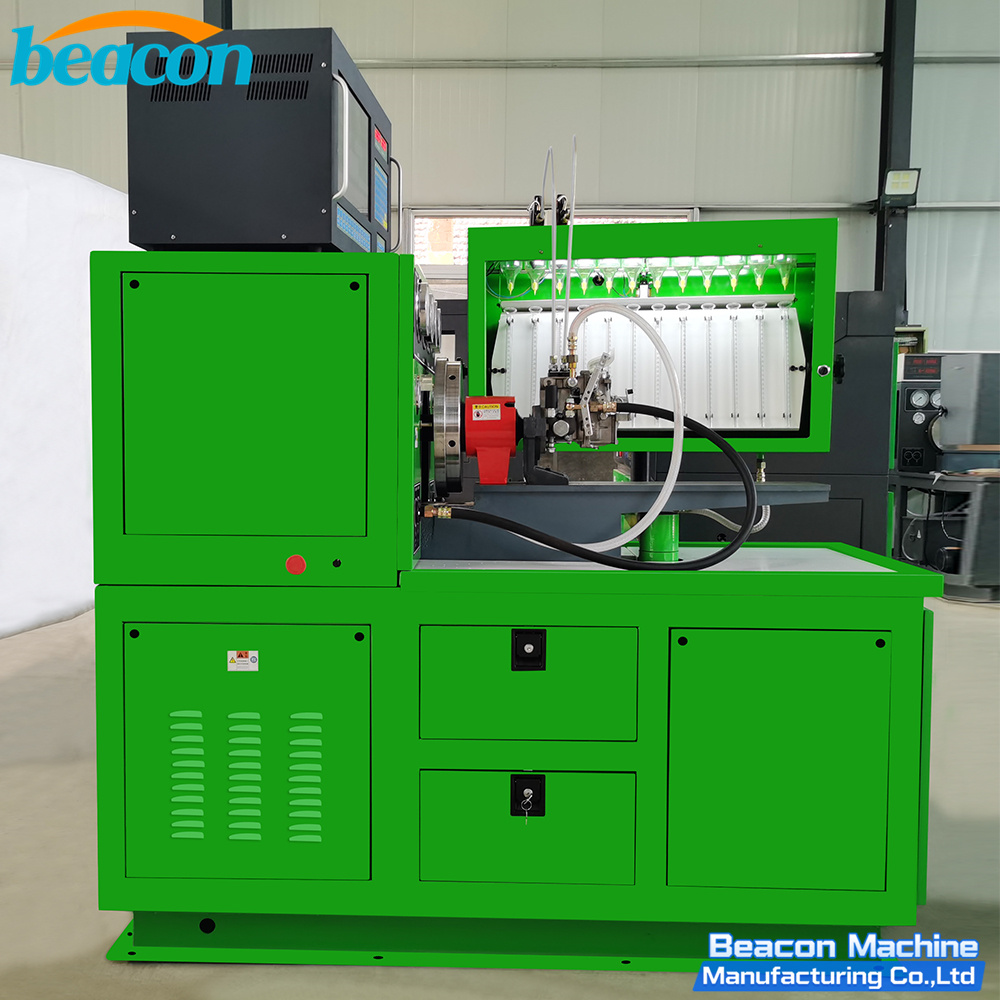 {BC3000-D 12 Cylinder Mechanical Fuel Pump Test Bench with Storage Drawers | Diesel Injection Pump Calibration Station - BEACON MACHINE}