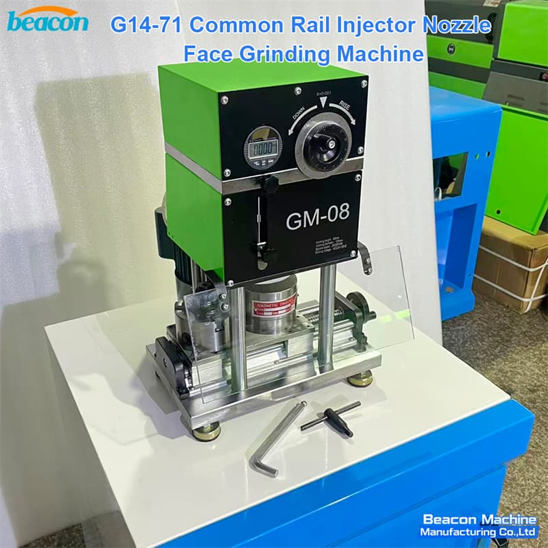 {Industrial Common Rail Injector Nozzle Mating Face Grinding Machine G14-71 | BEACON MACHINE Diesel Nozzle Resurfacing Tool}