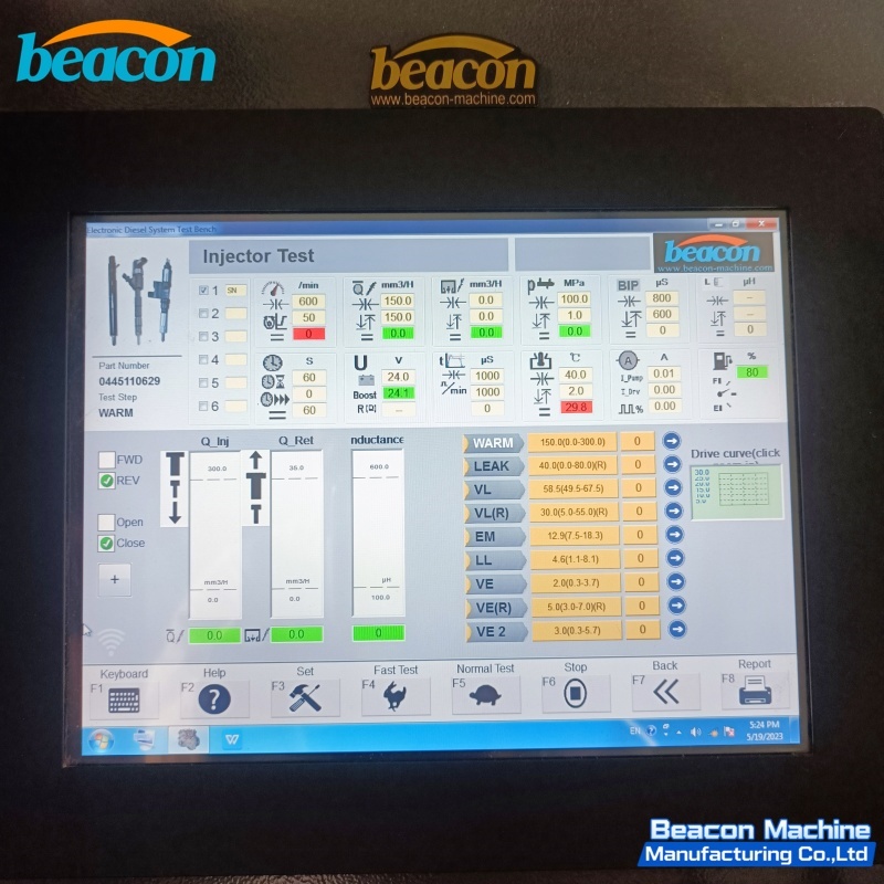 injector testing software