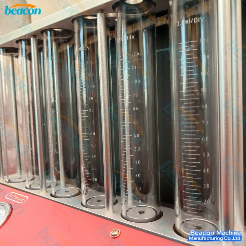 workshop 6 port fuel injector cleaner machine flow cylinder