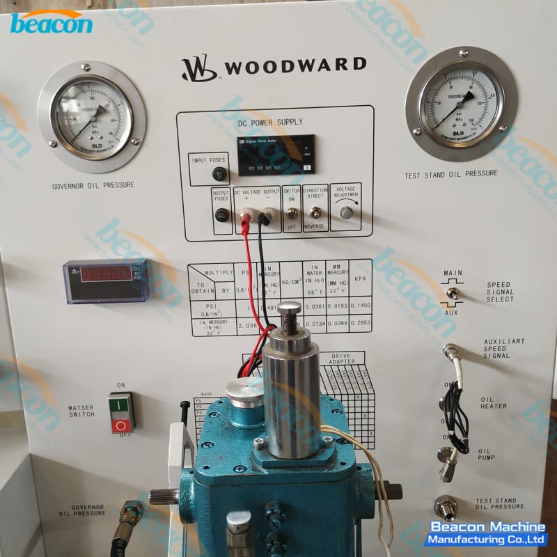 Woodward governor repair and testing equipment
