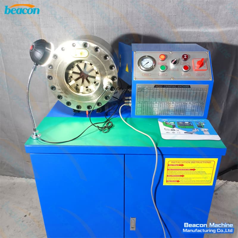 multi wire braided rubber assembly coupling press work area