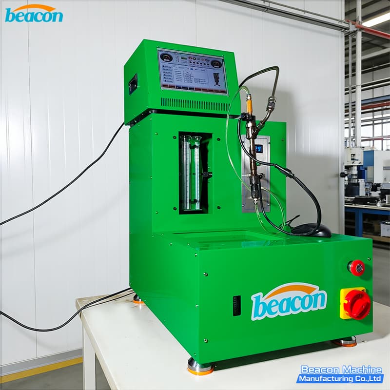 diesel injector calibration test bench for common rail system diagnostics-side