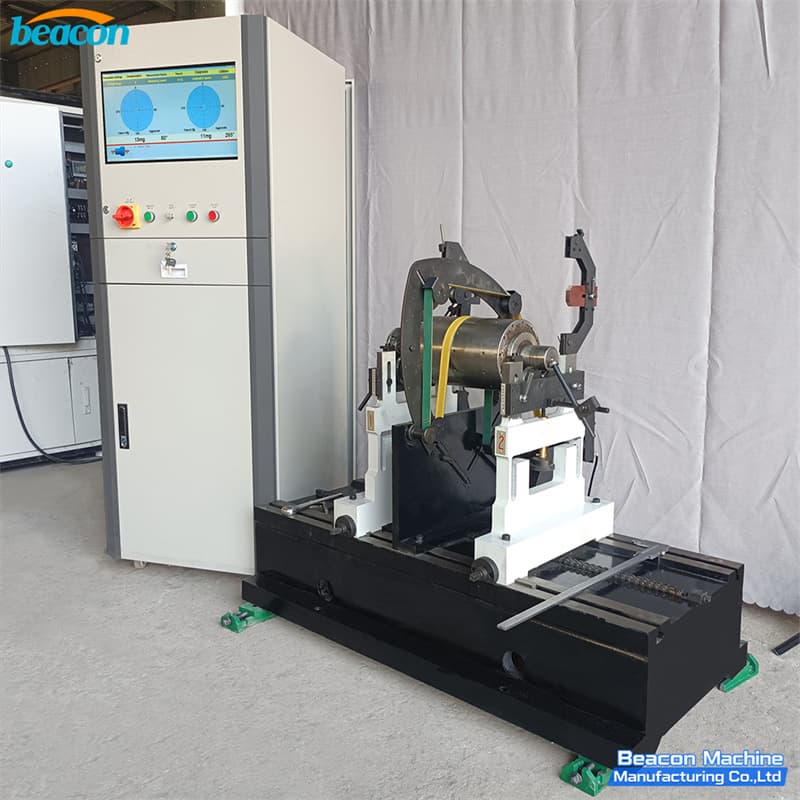 belt driven dynamic balancing machine for small rotor and armature precision correction-side
