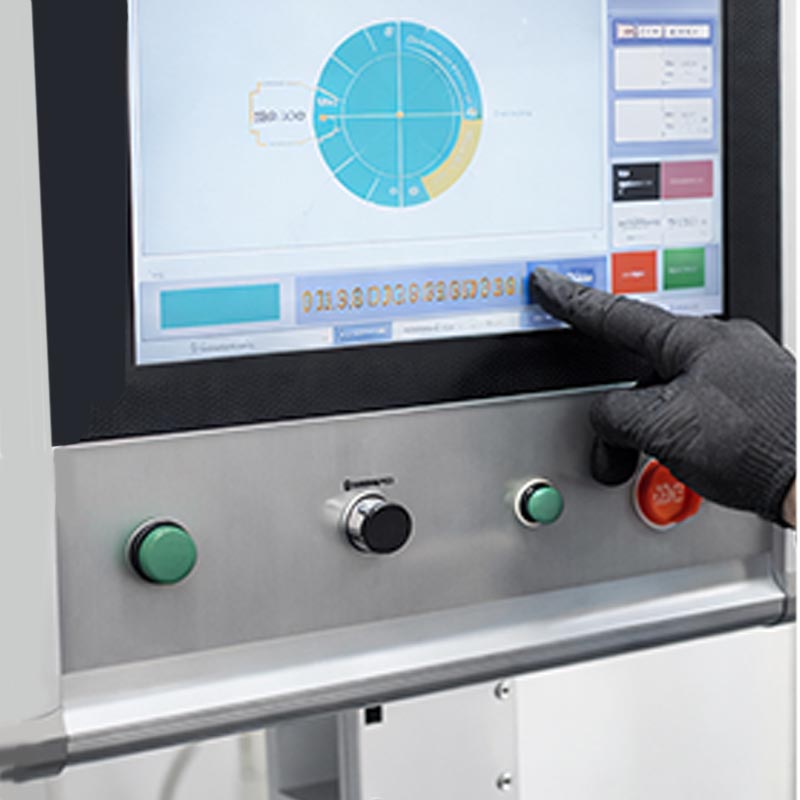 Microcomputer Touchscreen Interface for YLD Single-Sided Vertical Balancing Machine