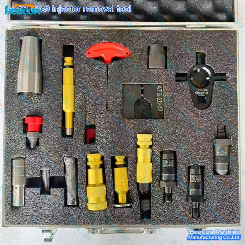 G4-71 CAT C7 C9 injector removal tool kit in professional aluminum case for workshop storage