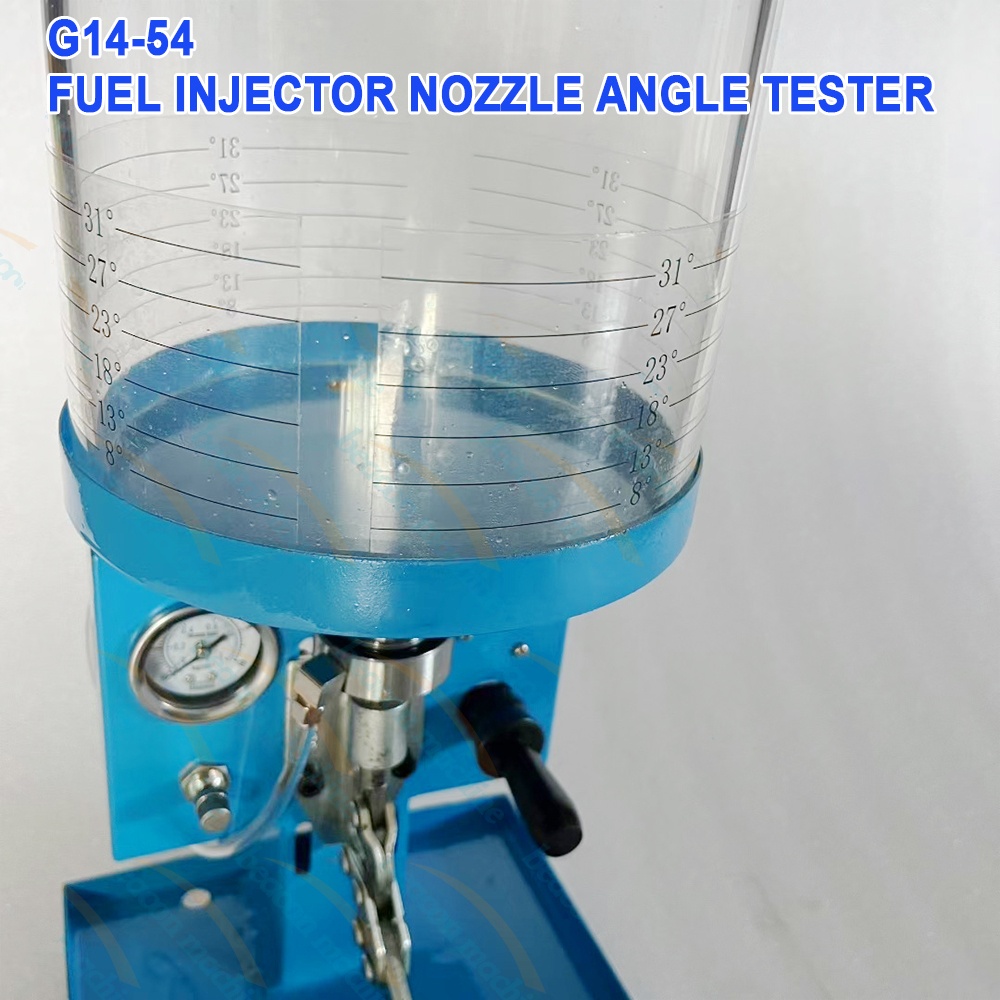 Professional common rail nozzle spray geometry tester full assembly view for industrial workshop use.