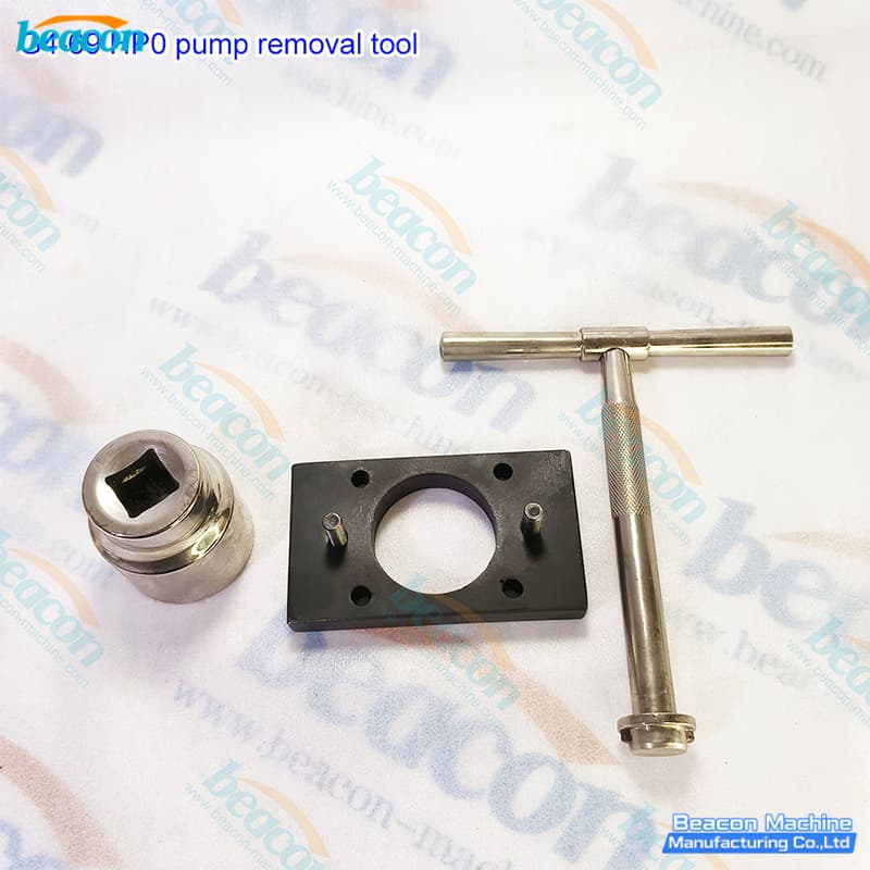 G4-69 Denso HP0 pump removal tool kit including specialized sockets and extractors.