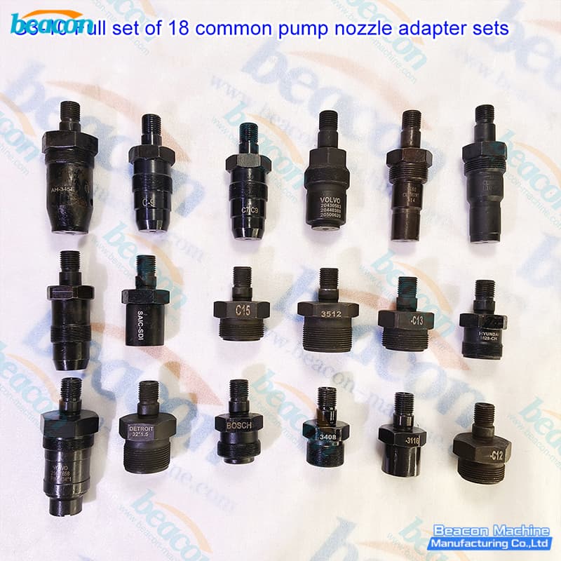 G3-10 18-piece pump nozzle adapter set in professional aluminum carrying case.