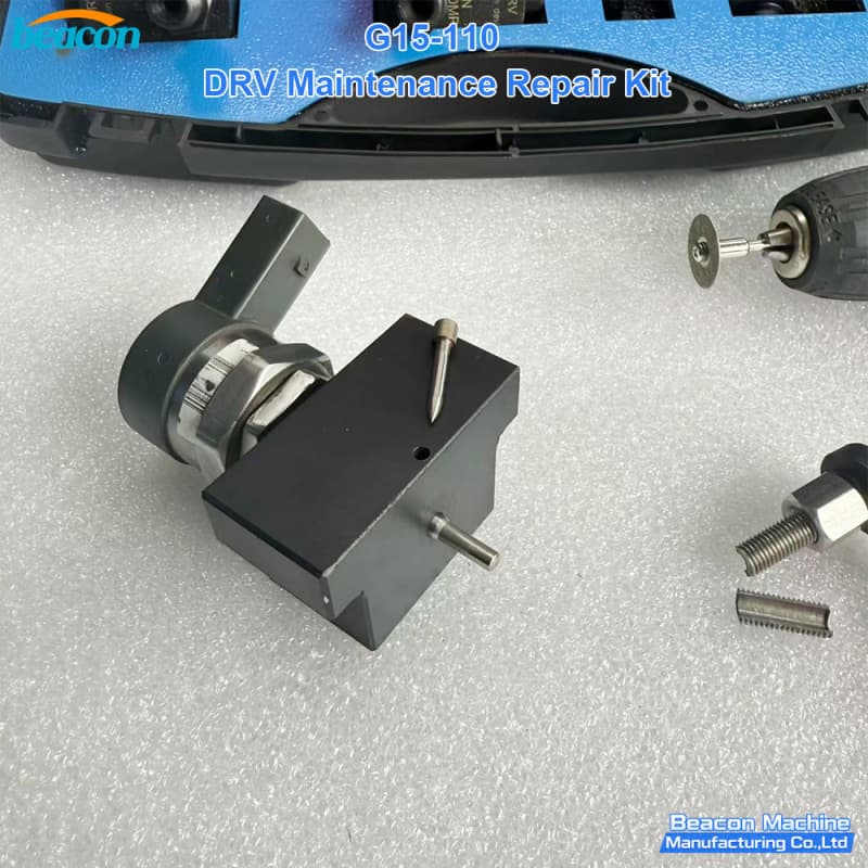 Specialized DRV valve mounting block for secure positioning during the grinding and service phase. Specialized DRV valve mounting block for secure positioning during the grinding and service phase.