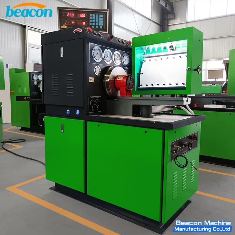 MINI12PSB-A industrial diesel injection pump bench side view in factory