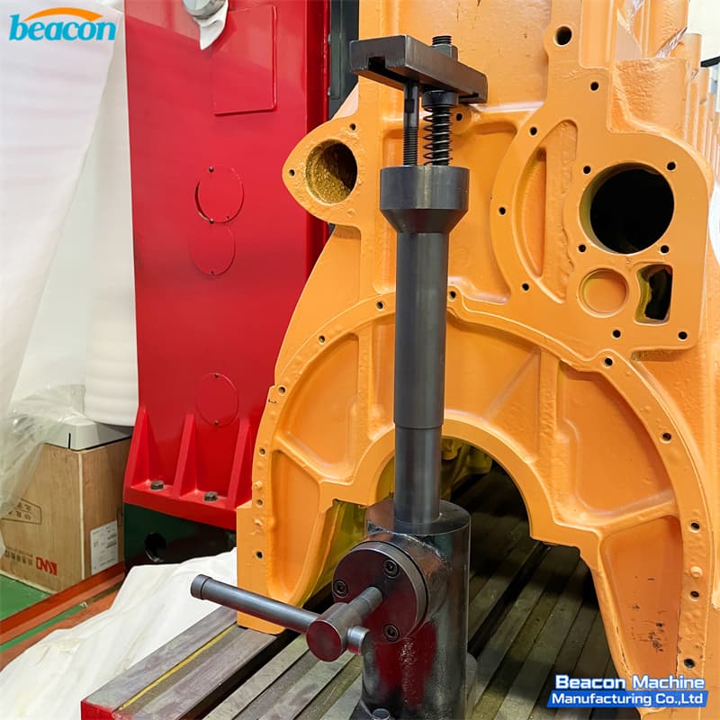 Boring spindle alignment for industrial cylinder block machining center