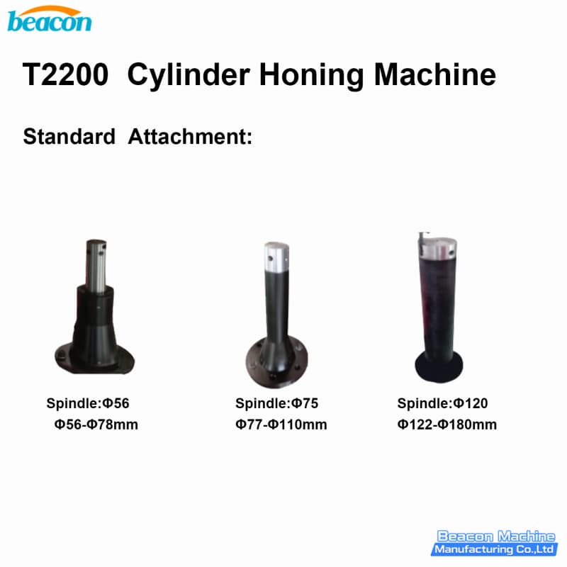 Standard attachment spindles for T2200 heavy duty boring solution