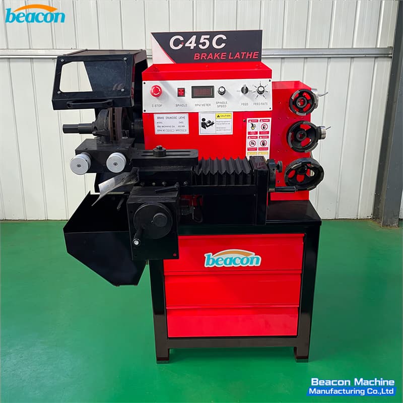Variable speed automotive brake lathe station C45C for professional garage workshops
