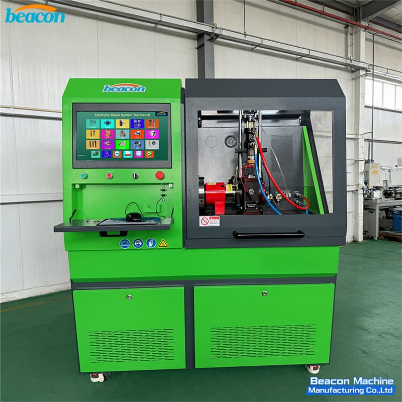 BEACON MACHINE EUI EUP-F test system interface and diagnostic icons