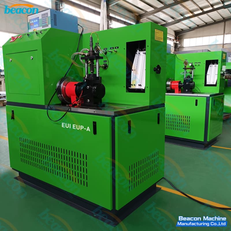 EUI EUP-A heavy duty unit injector calibration bench front view green