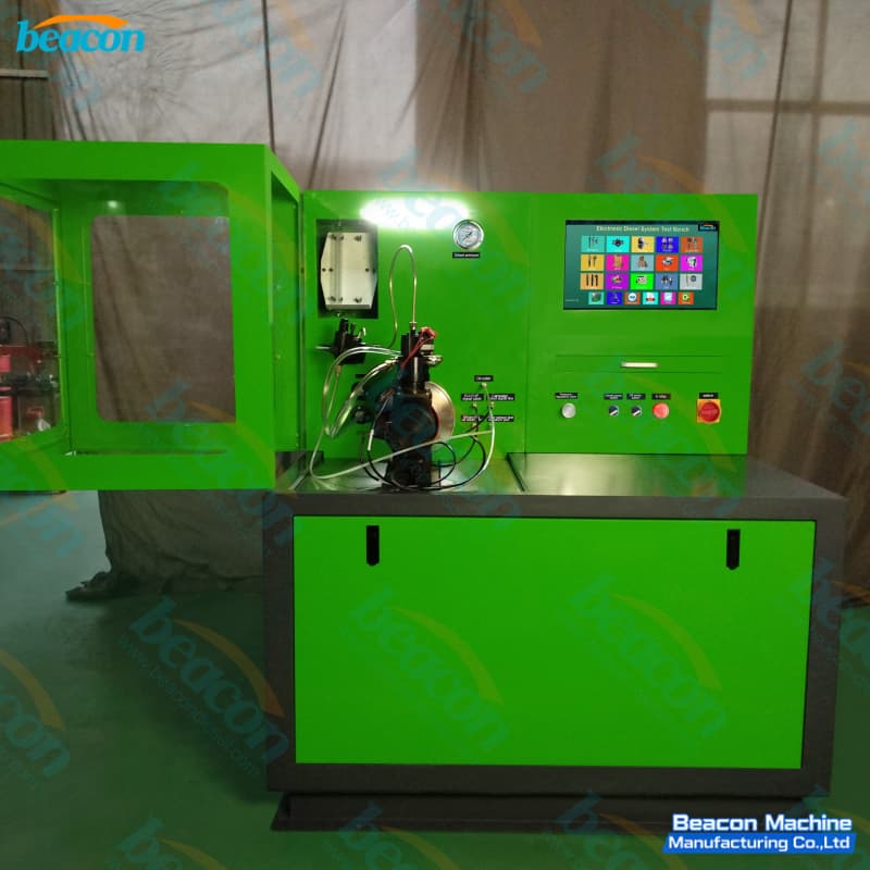 Internal testing chamber of EUI EUP-D with unit injector mounted