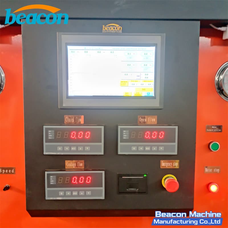 Digital control panel for high pressure hydraulic pump performance testing solution