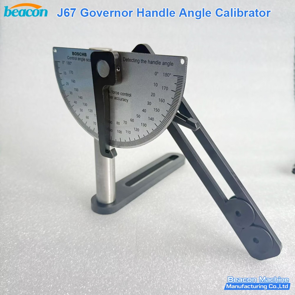 Professional governor handle adjustment tool showing precise handle angle detection.