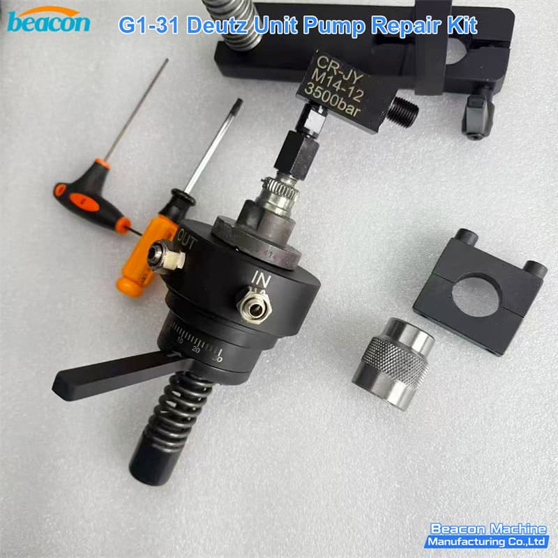 High precision 3500bar fuel inlet adapter for Deutz unit pump testing.