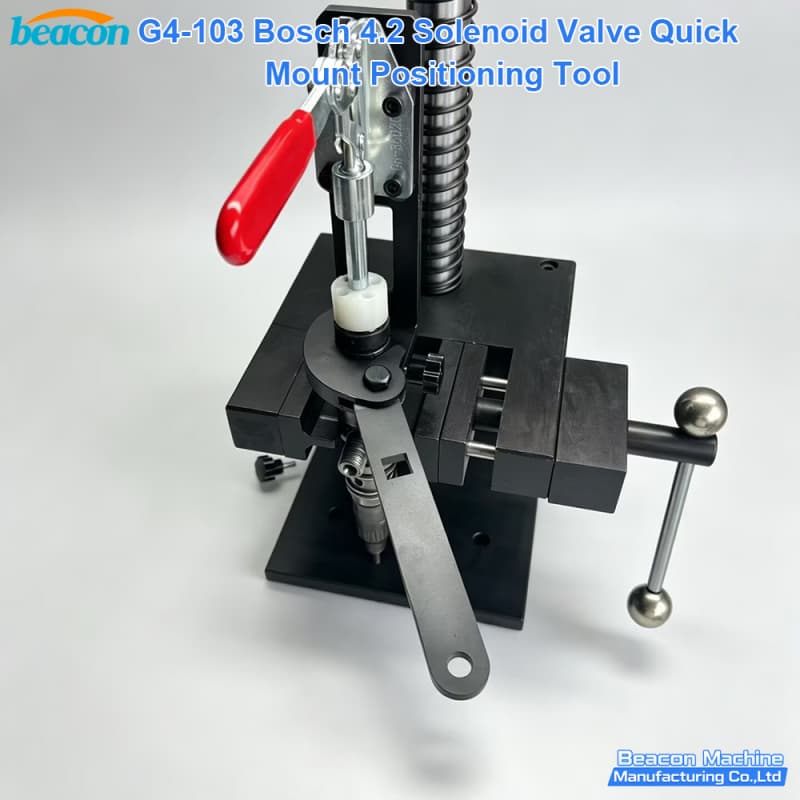 Using the G4-103 solenoid valve positioning tool for precise alignment during assembly