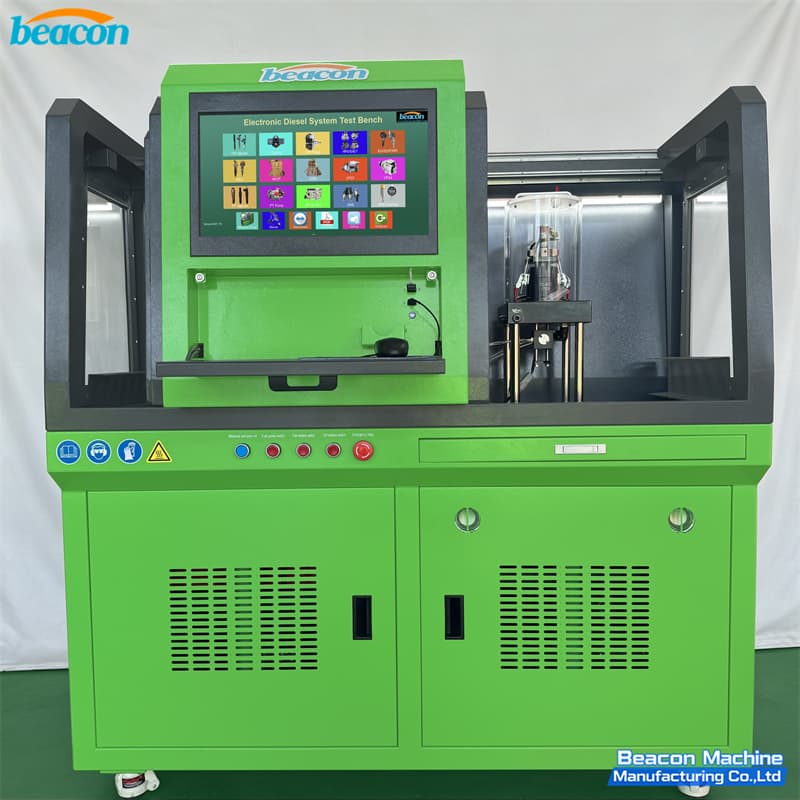 Front-facing control panel and 19-inch industrial touch screen of CR318-PRO test stand