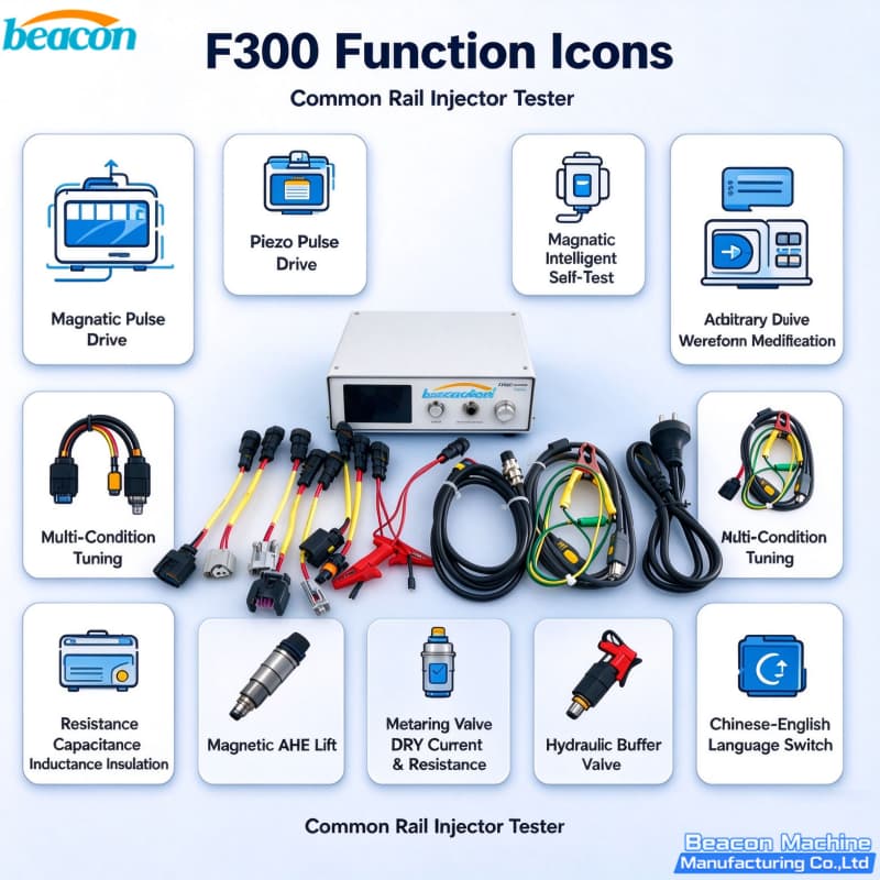 F300 Functional Matrix – Comprehensive Piezo, Solenoid, Resistance, Capacitance and Inductance Testing